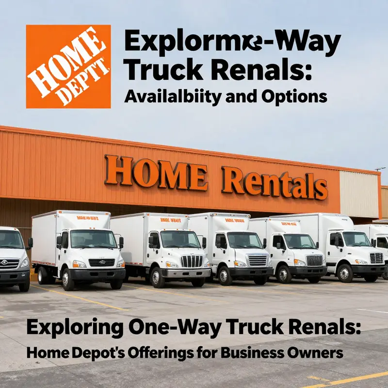 Home Depot offers various truck sizes for convenient one-way rentals tailored for business needs.