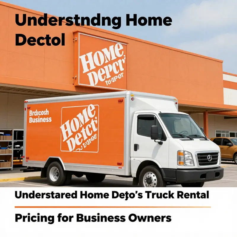 A view of Home Depot's truck rental facilities, indicating options for customers.