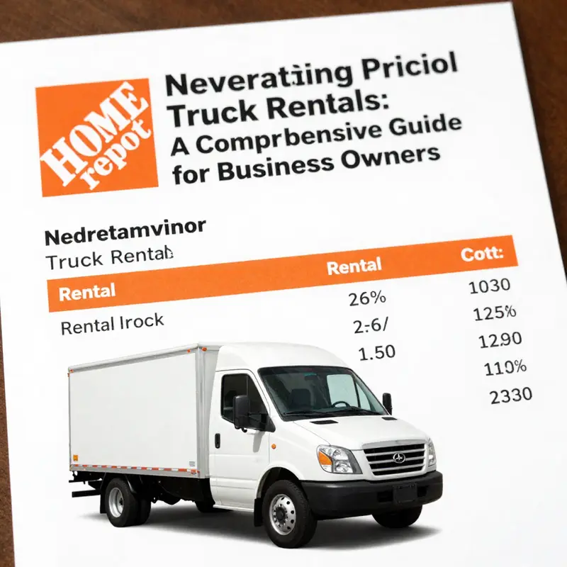 Detailed invoice illustrating the pricing structure for renting trucks at Home Depot.