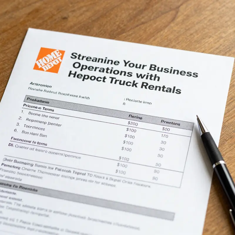 A variety of truck rental options available for business needs at Home Depot.