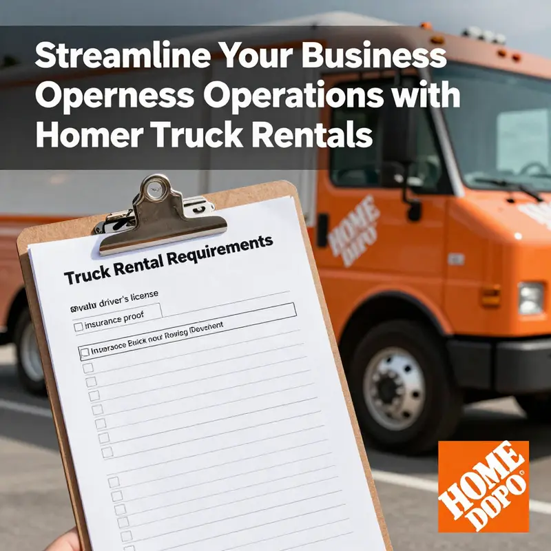 A variety of truck rental options available for business needs at Home Depot.