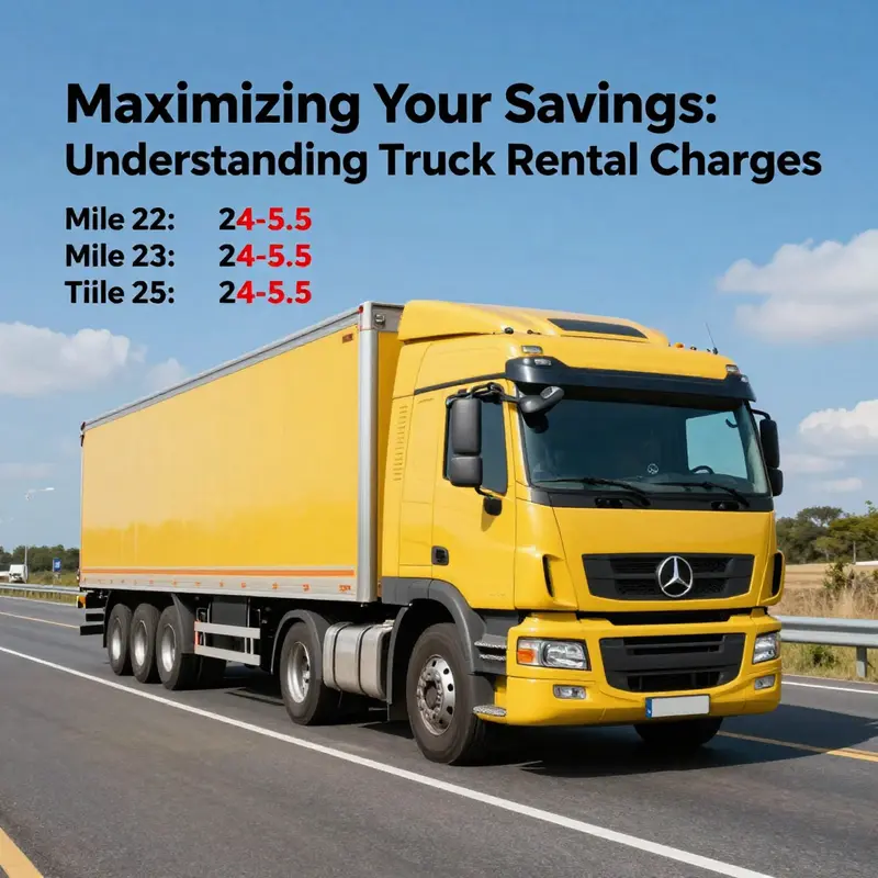 Illustration depicting the base charge structure in a truck rental company.