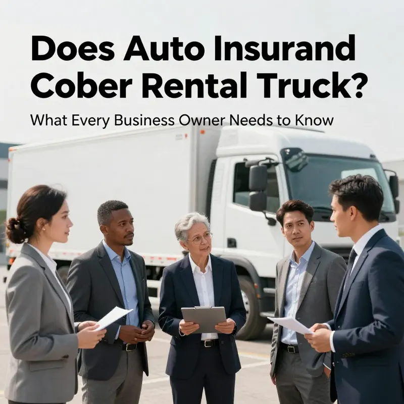 Evaluating insurance documents related to rental truck coverage.