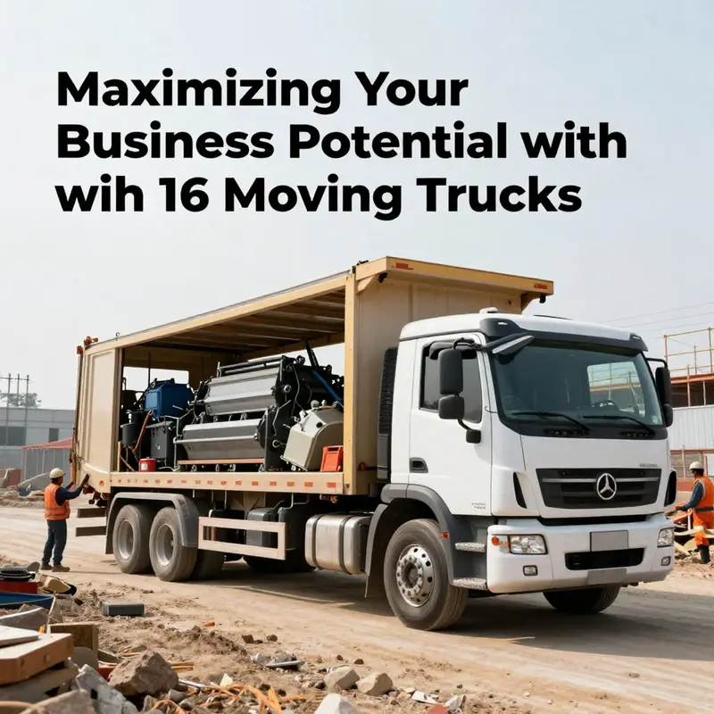A 16-ton moving truck loaded for heavy hauling operations.