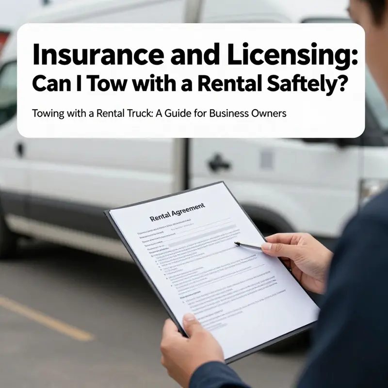 A rental truck ready for towing, illustrating the importance of understanding towing policies.