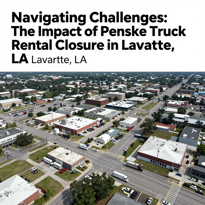 A scenic aerial view of Lafayette, showcasing the cityscape and commercial zones influenced by Penske's closure.