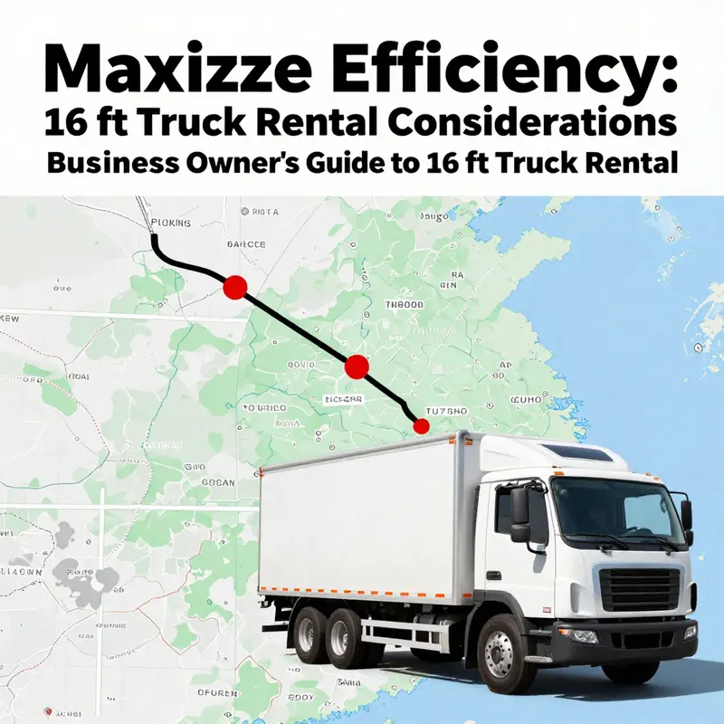 The spacious interior of a 16-foot truck rental tailored for business use, showing its capacity to handle various loads.