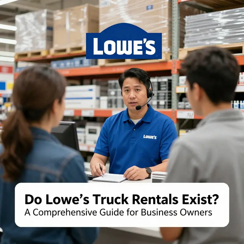 A customer service representative discussing the rental services available at Lowe’s.