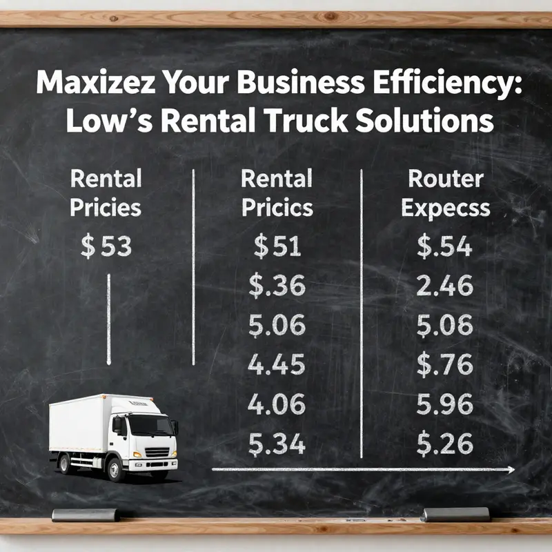 A diverse selection of rental trucks available at Lowe’s, catering to varying business transport needs.