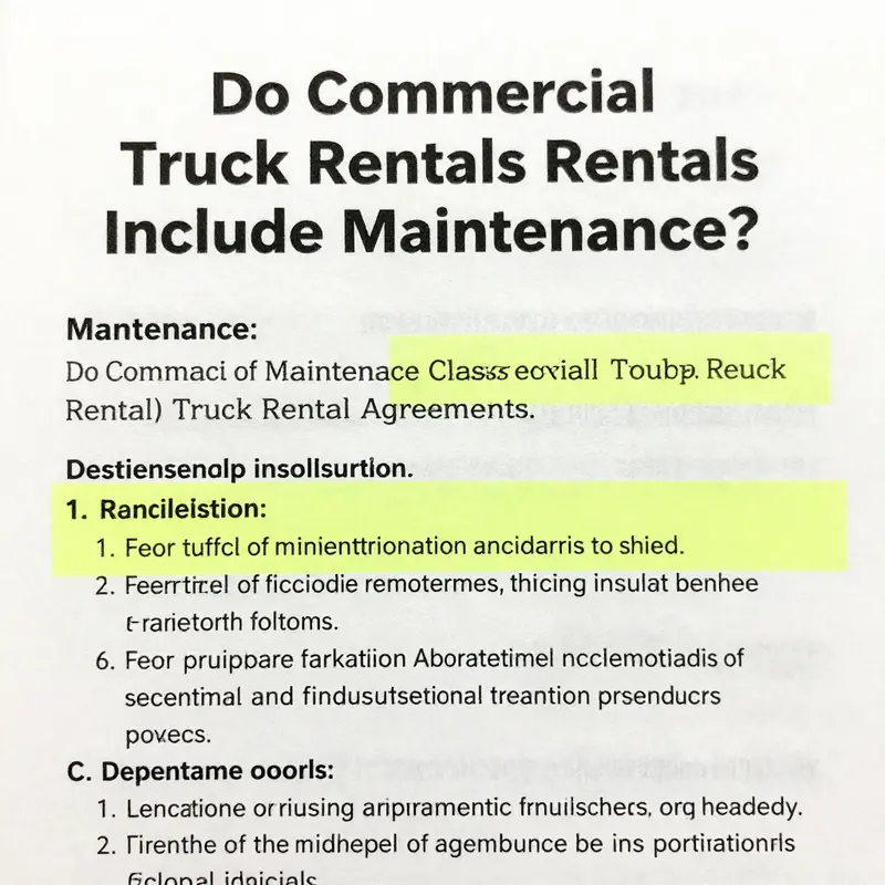 An owner reviewing their responsibilities regarding maintenance before renting a commercial truck.
