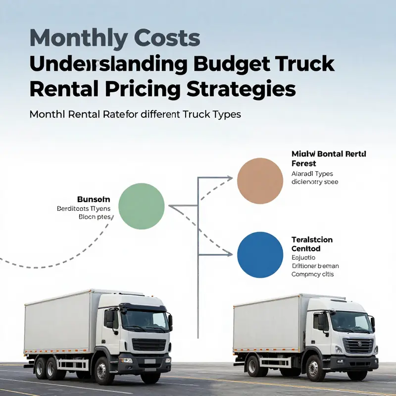 Various trucks on display with daily rental prices posted, indicating the range of costs business owners might expect.