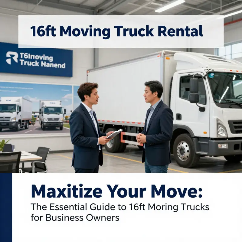 Interior view of a 16ft moving truck showcasing its capacity and usage.