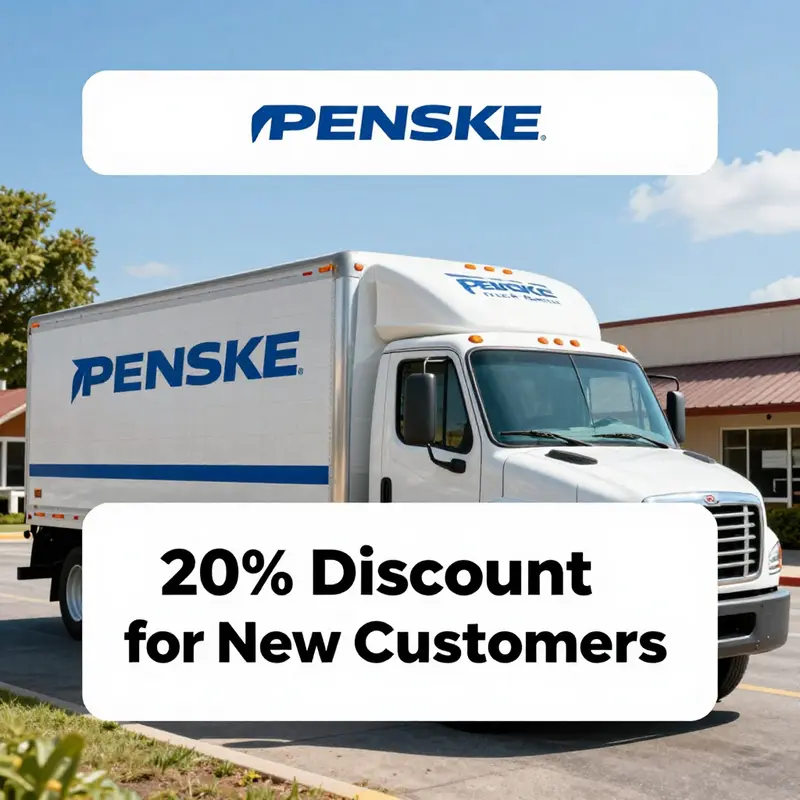 Penske Truck Rental offers new customers an enticing 20% discount on their first rental.