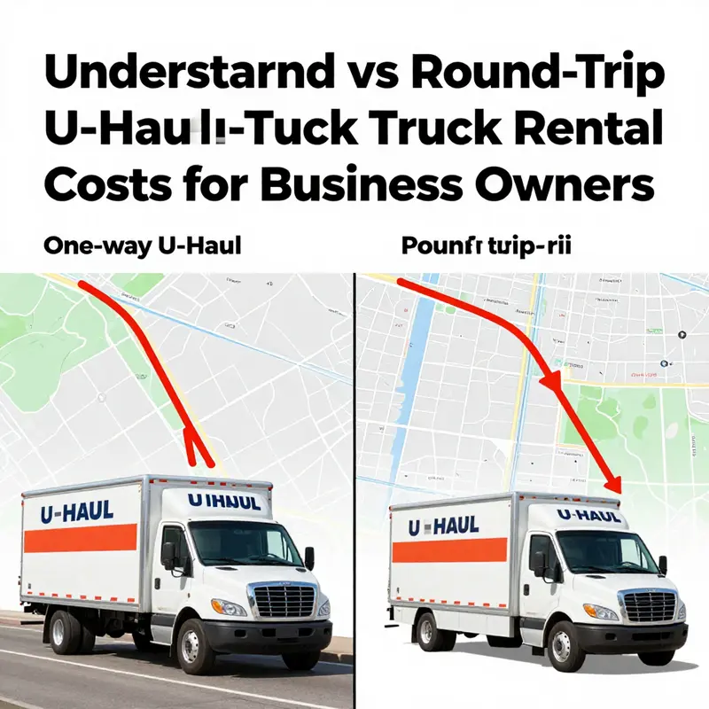 A variety of U-Haul trucks available for rent, highlighting different sizes and their base rental rates.