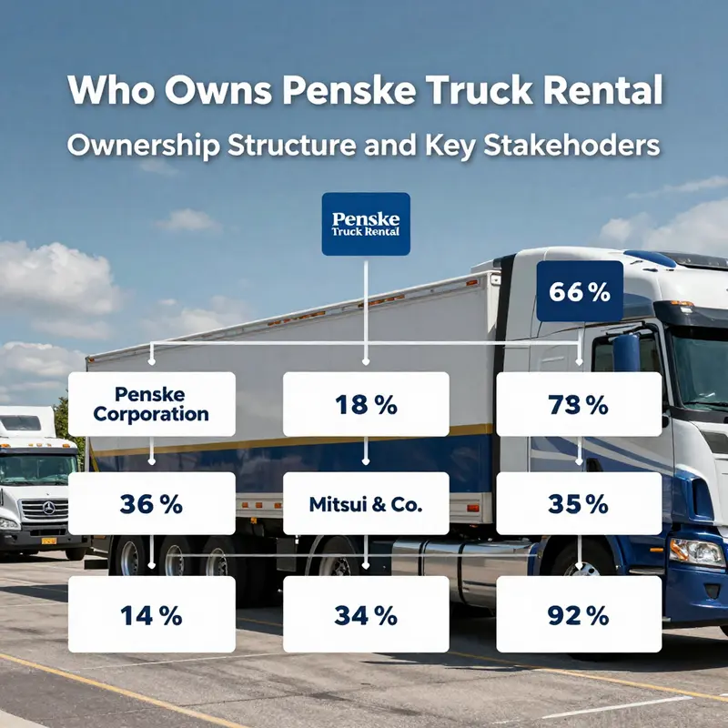 Ownership structure of Penske Truck Rental showcasing key stakeholders and their ownership percentages.