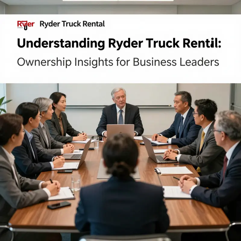 Key stakeholders strategizing in a boardroom, illustrating the ownership dynamics of Ryder Truck Rental.