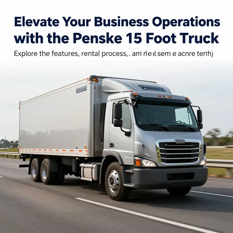 A Penske 15 foot truck on the highway, symbolizing exceptional performance and reliability for businesses.