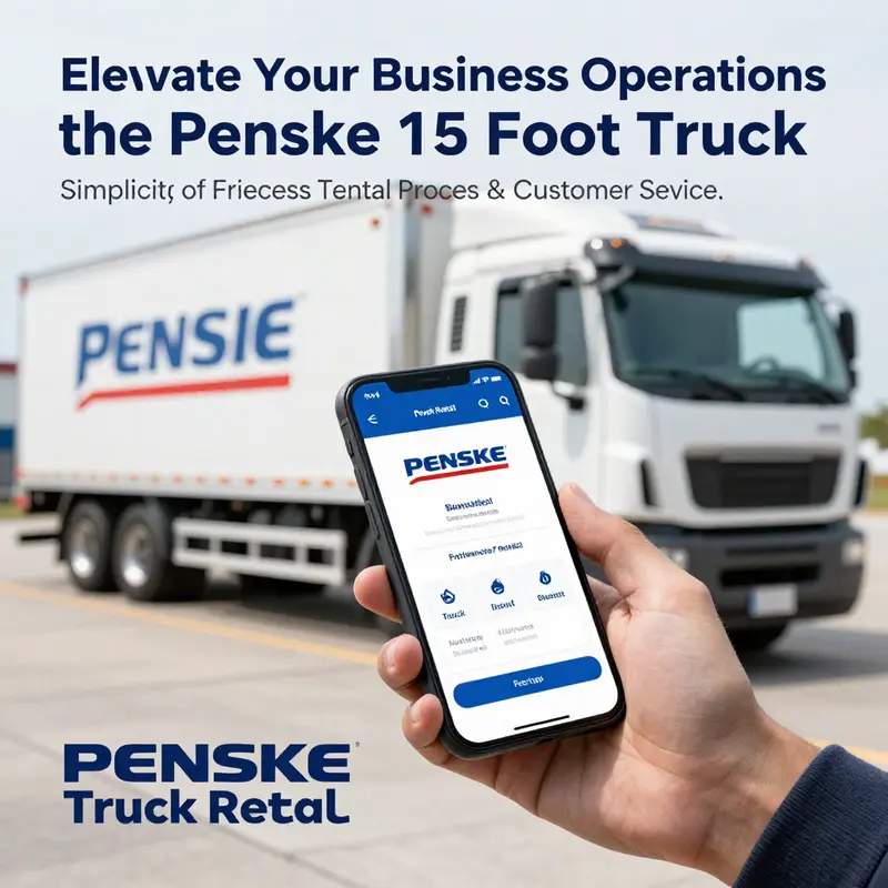 The Penske 15 foot truck’s impressive capacity for transporting business goods.