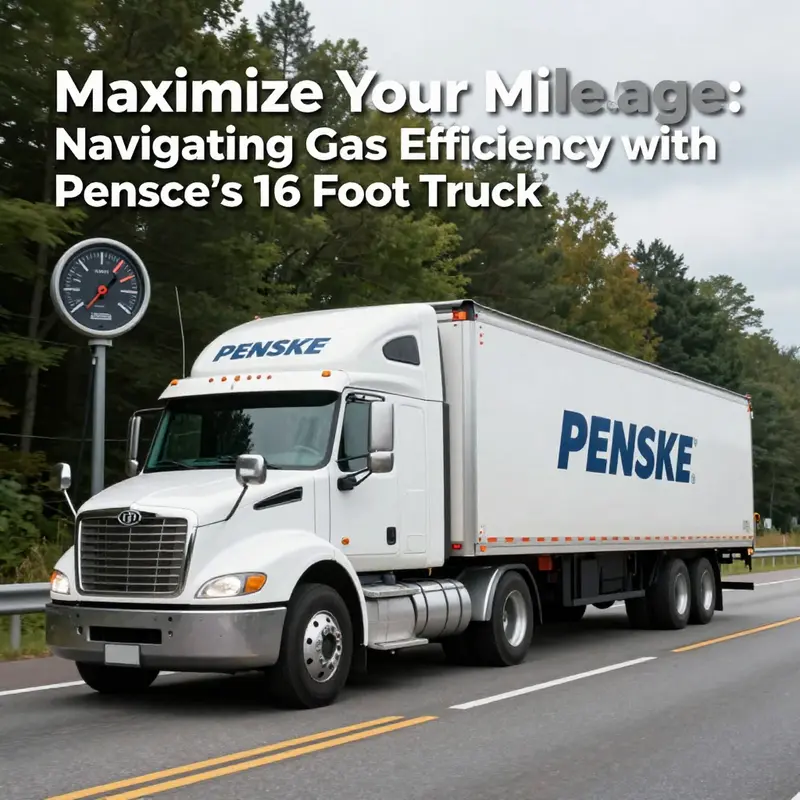 Analyzing the gas mileage of the Penske 16 foot truck under varying load conditions.