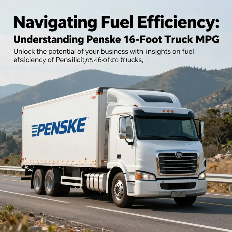 Penske 16-foot truck driving along a scenic route, symbolizing efficient transportation.