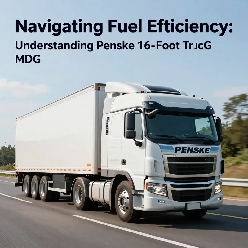 Penske 16-foot truck designed for optimal fuel efficiency on the road.