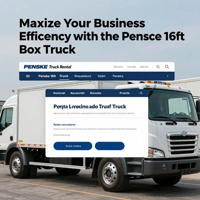 Overview of the Penske 16ft box truck highlighting its effective specifications and features designed for businesses.
