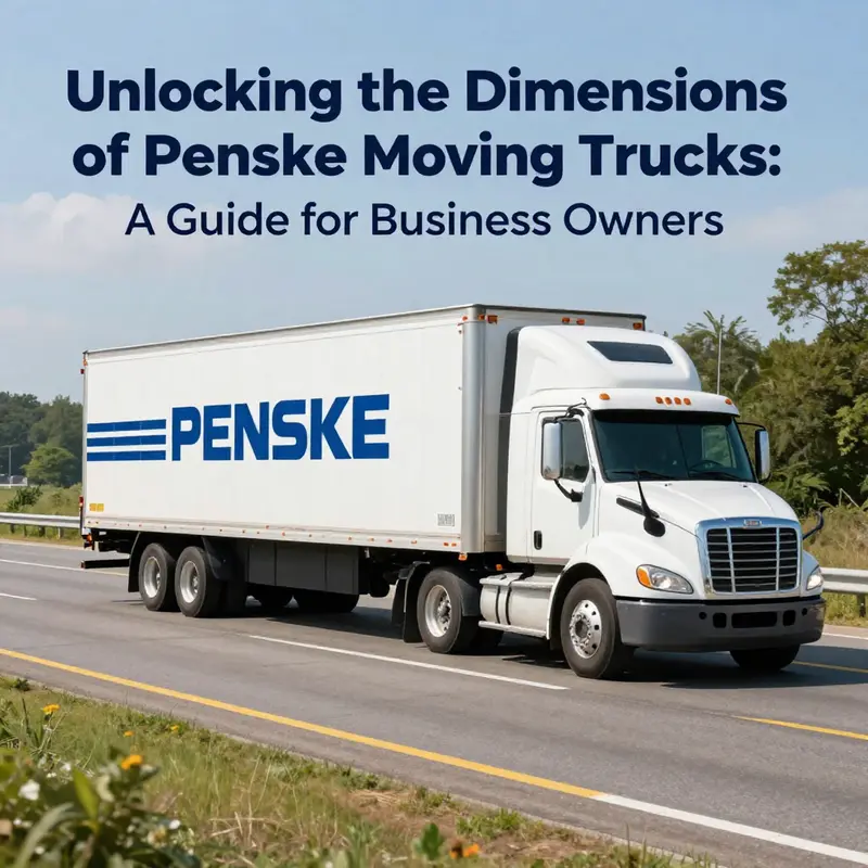 Penske 17-foot truck demonstrating its dimensions and loading capacity.