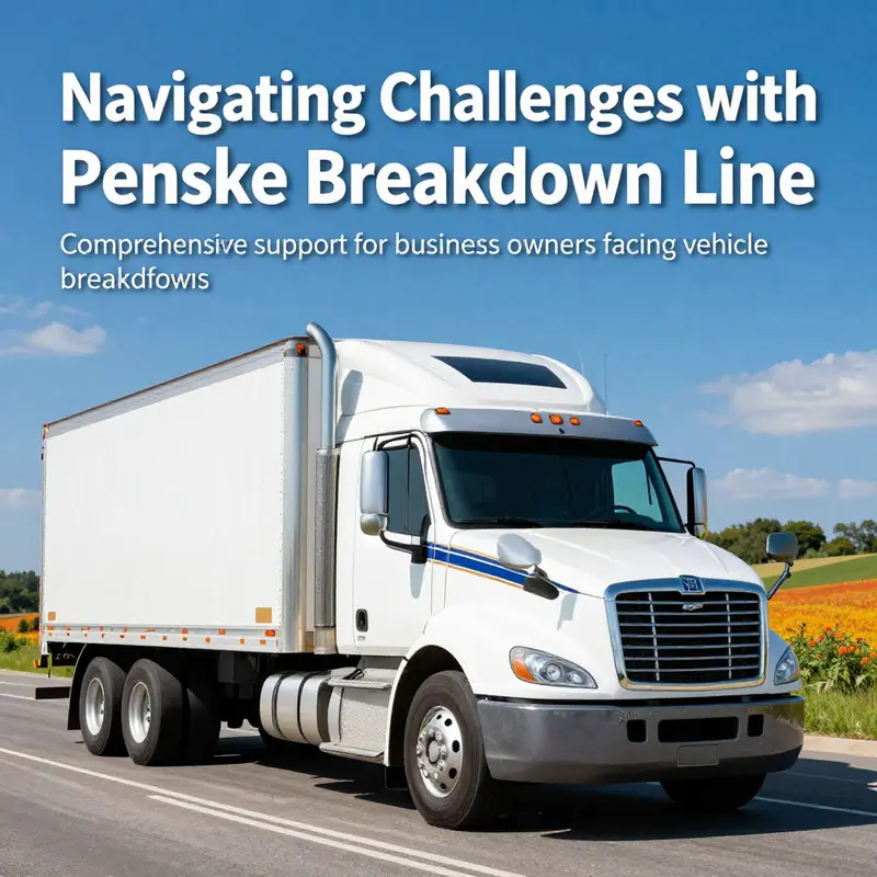 A Penske truck in an expansive landscape, symbolizing dependable support for businesses through the Penske Breakdown Line.