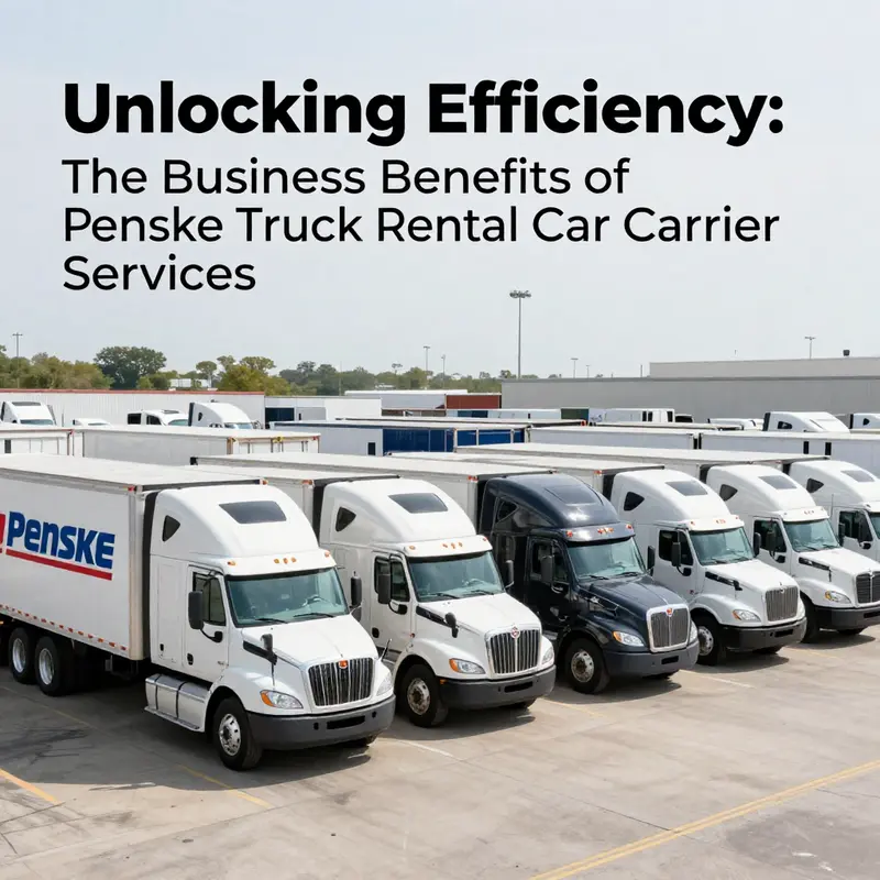 Penske’s fleet of specialized car carriers ready for efficient vehicle transportation.