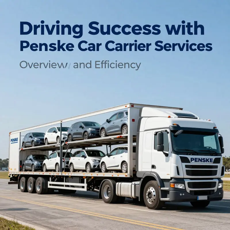 A Penske car carrier truck efficiently transporting vehicles, exemplifying the company’s logistics prowess.