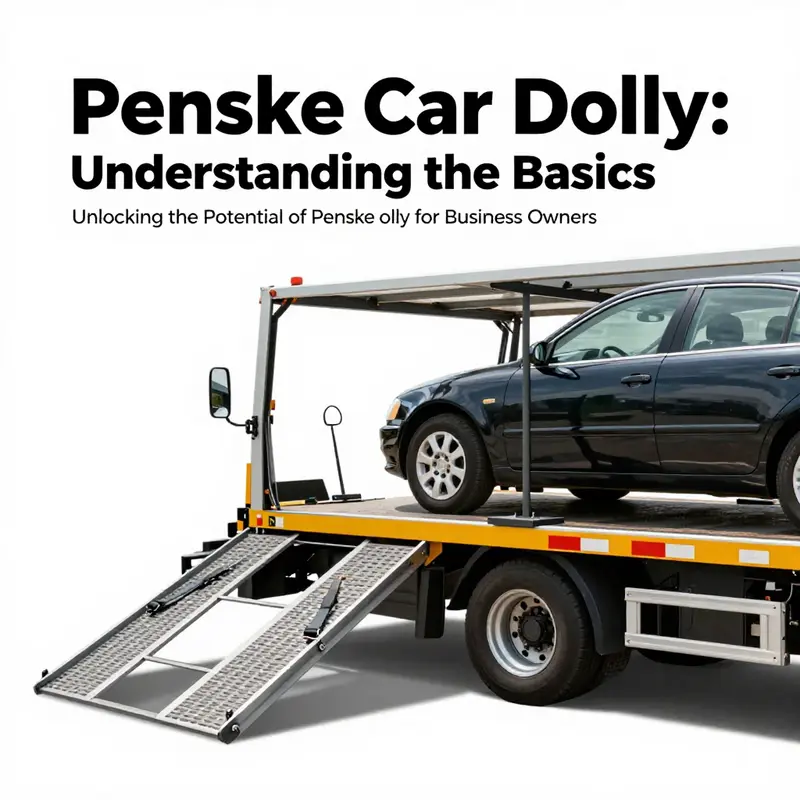Illustration of the Penske Car Dolly in action, highlighting its essential components.