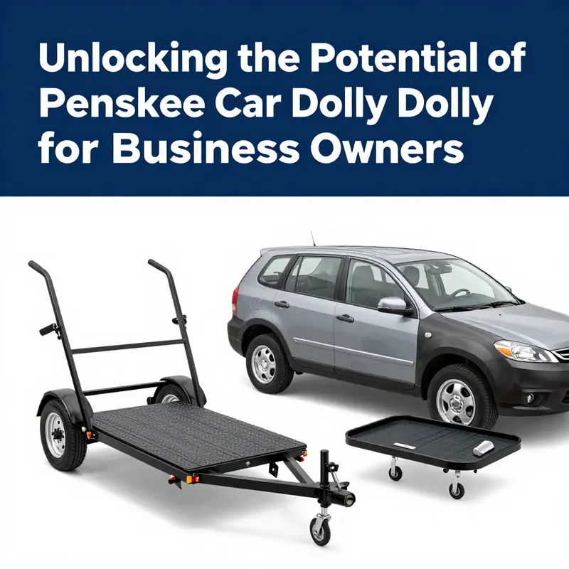 Illustration of the Penske Car Dolly in action, highlighting its essential components.