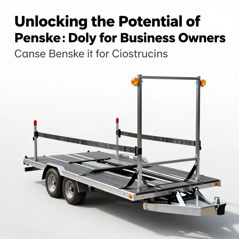 Illustration of the Penske Car Dolly in action, highlighting its essential components.
