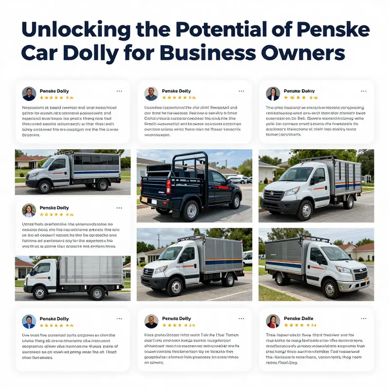 Illustration of the Penske Car Dolly in action, highlighting its essential components.