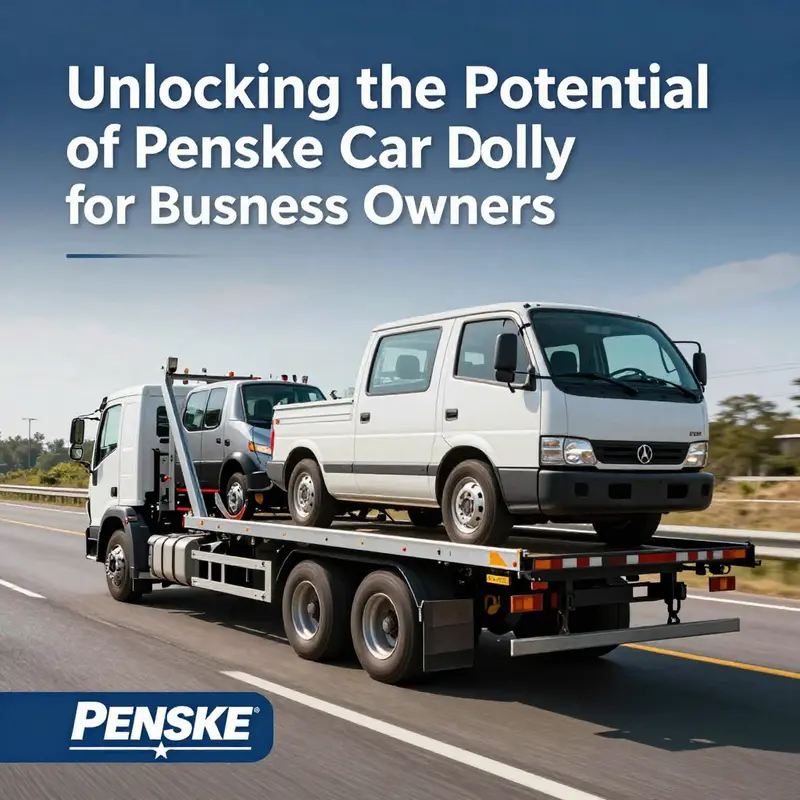 Illustration of the Penske Car Dolly in action, highlighting its essential components.