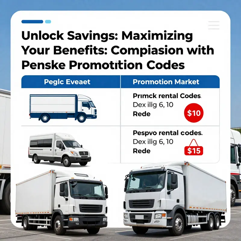 Promotional discounts available for Penske Truck Rentals.