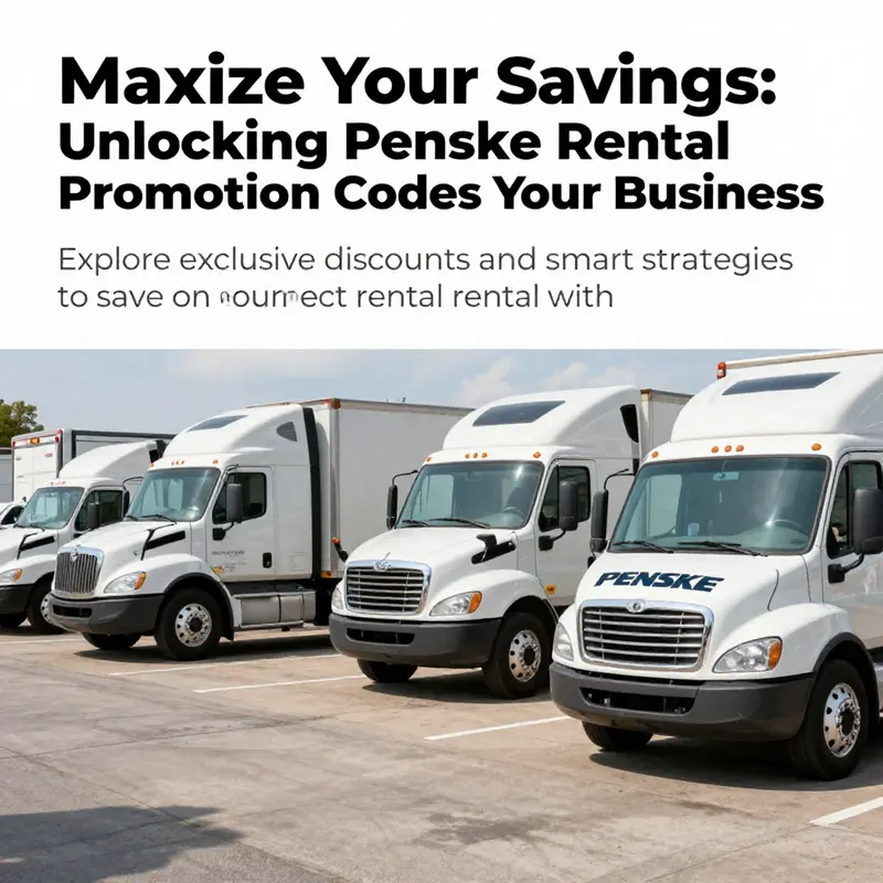 A fleet of Penske trucks in a professional environment illustrating business transportation solutions.