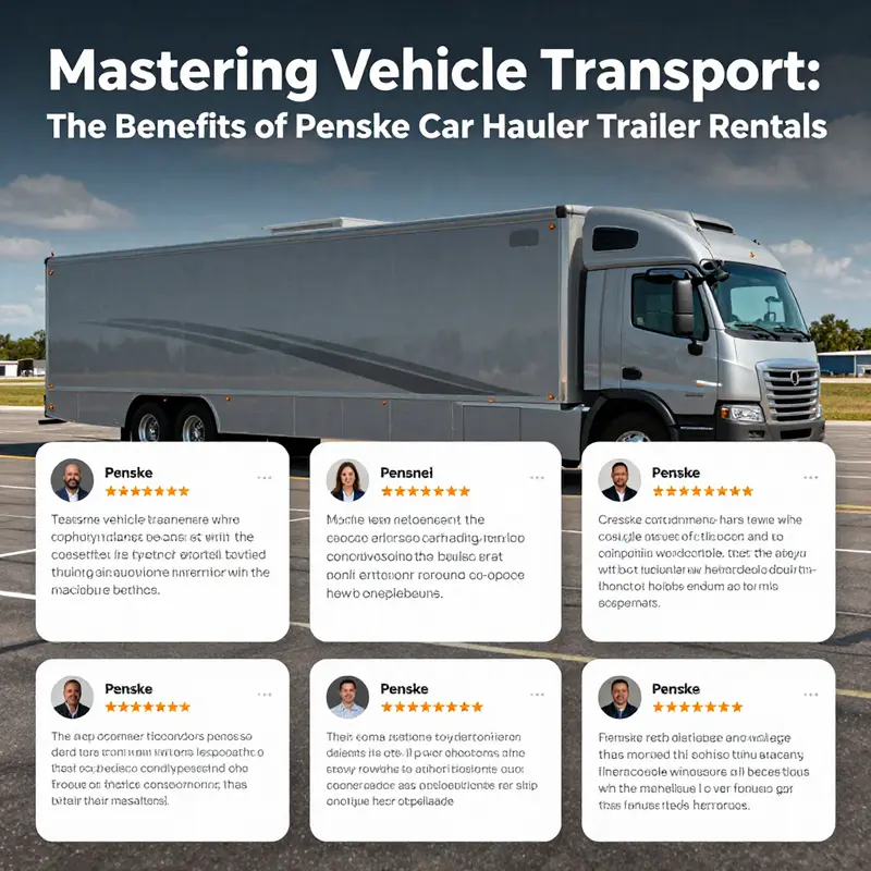 A Penske car hauler trailer ready for vehicle transport, emphasizing its suitability for various business needs.