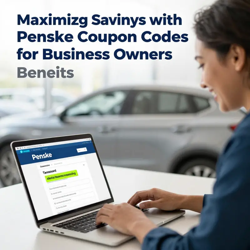 Business owner analyzing costs with Penske coupon codes for savings.