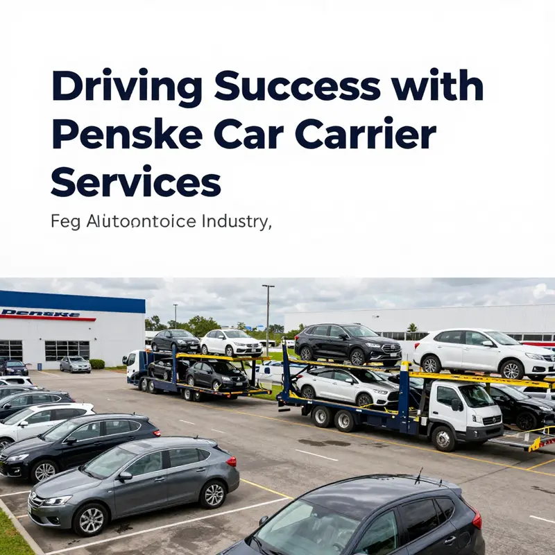 A Penske car carrier truck efficiently transporting vehicles, exemplifying the company’s logistics prowess.
