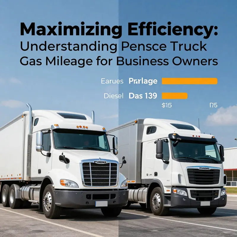A diverse lineup of Penske trucks highlighting their range and fuel efficiency capabilities.