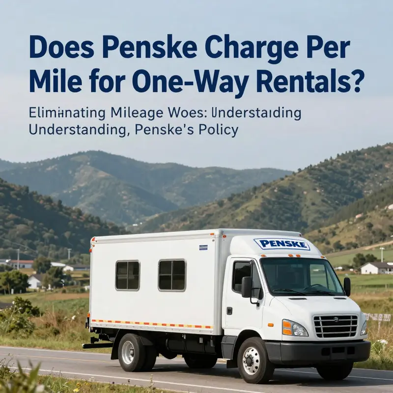 One-way rental options with Penske highlight the advantage of unlimited mileage.