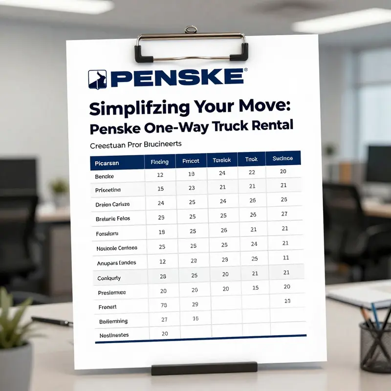 A glimpse into Penske’s one-way truck rental services for efficient business relocations.