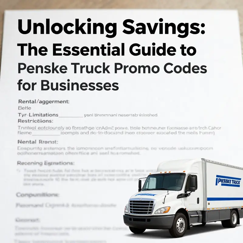 Understanding the various discounts and offers available through Penske Truck promo codes.