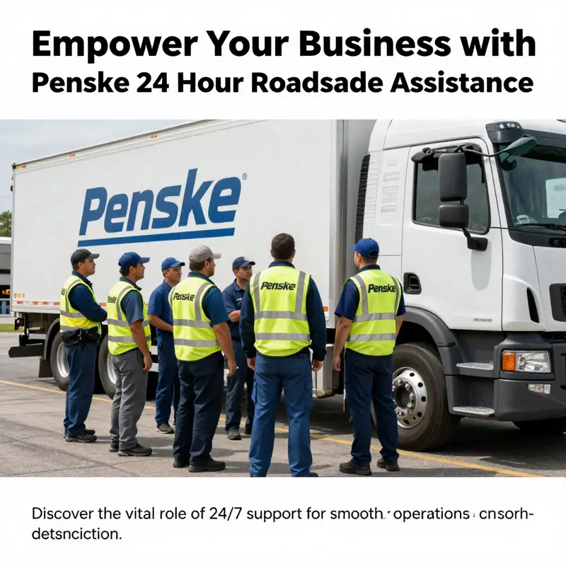 A collaborative team of Penske roadside assistance professionals orchestrating vehicle readiness for customer support.