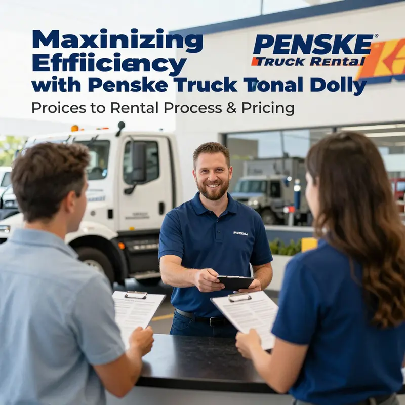 A Penske Truck Rental Tow Dolly ready for vehicle transportation.