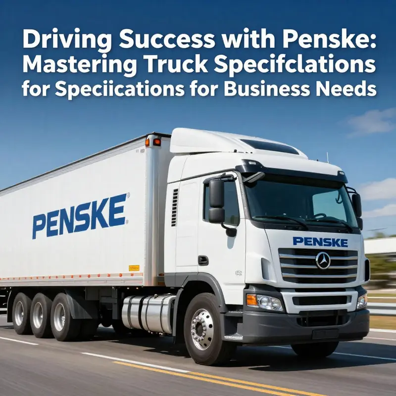 A Penske truck driving on a road, symbolizing reliable transportation for business needs.