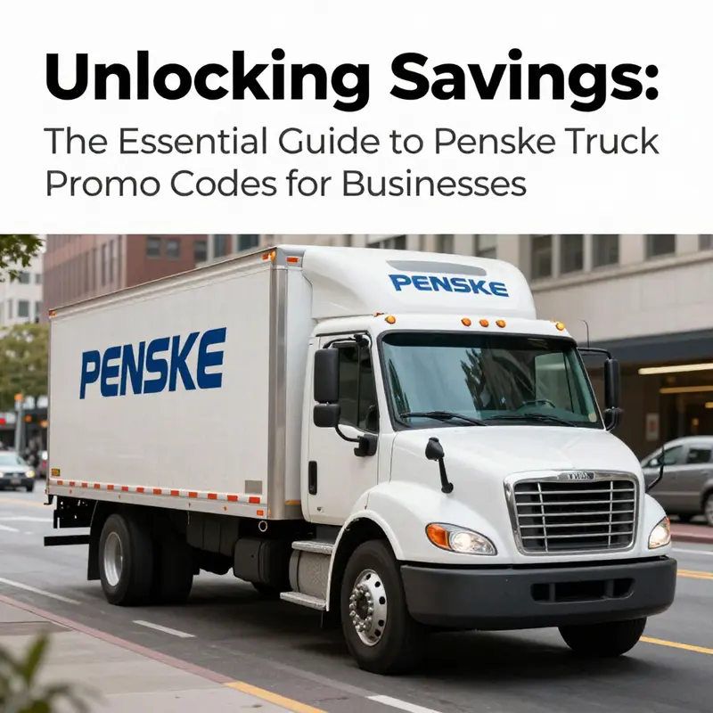 A Penske truck on a road in a city environment, embodying business logistics and transportation.