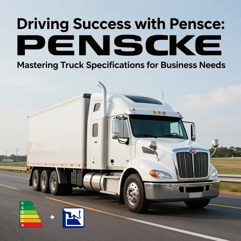 A lineup of different Penske truck models representing the varied options for business rentals.