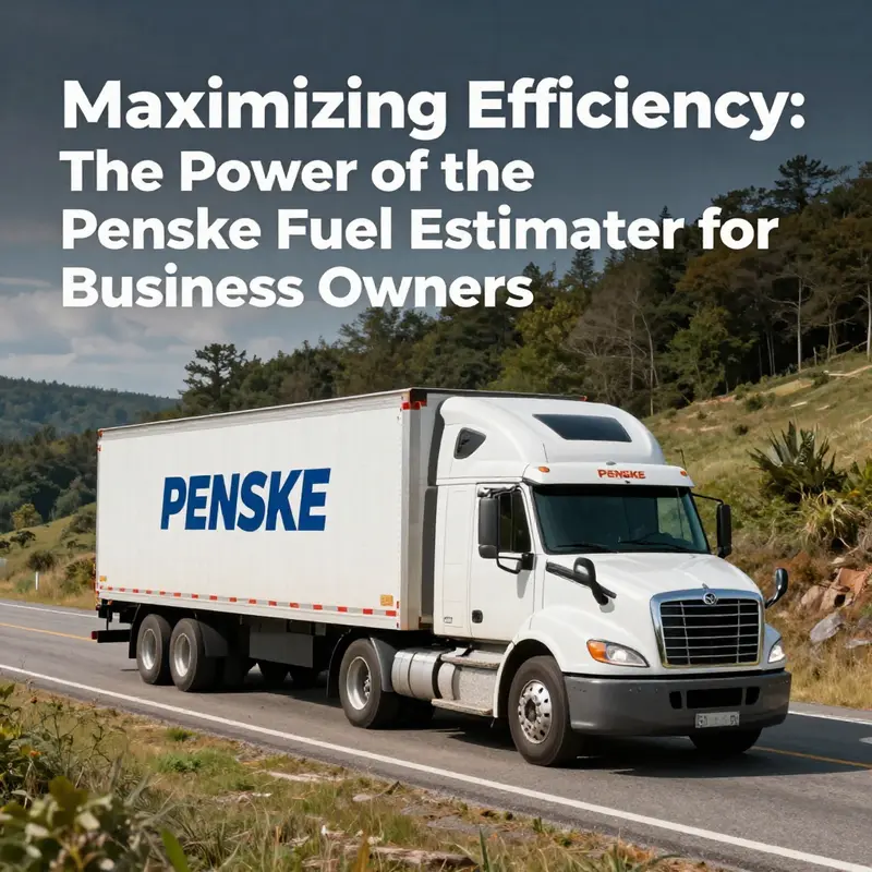 Penske trucks driving on a highway, highlighting the relationship between logistics and fuel efficiency.